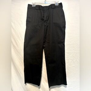 DICKIES 874 Men's Straight Black Baggy Fitted Pants Streetwear. Size 32 x 27